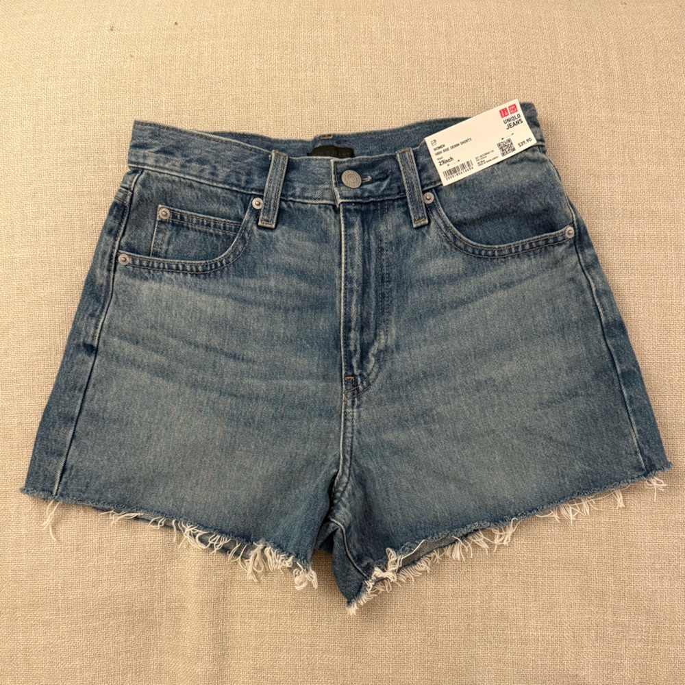 NWT Uniqlo High Rise Denim Shorts